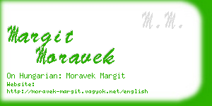 margit moravek business card